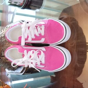 Vans Old Skool Kid sneakers Size 1 Fuchsia Purple/white